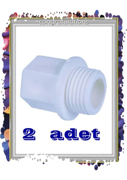 2 Adet Plastik Körtapa 1/2 - DN15- 20 mm