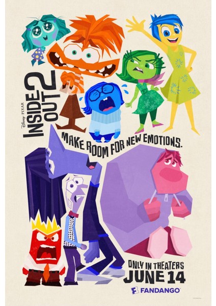 Inside Out 2 (2024) 0012 (Folyo / Afiş / Poster) 3791 ( 35 cm x 50 cm )