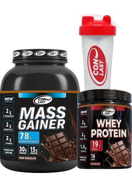 Mass Gainer 3000 gr Whey Protein 400 gr Hediye Shaker