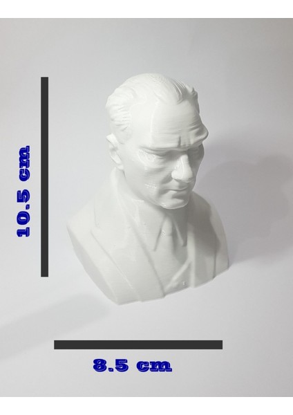 Beyaz Plastik Atatürk Heykeli Biblo 10.5x 8.5 cm Özel Tasarım modelleri