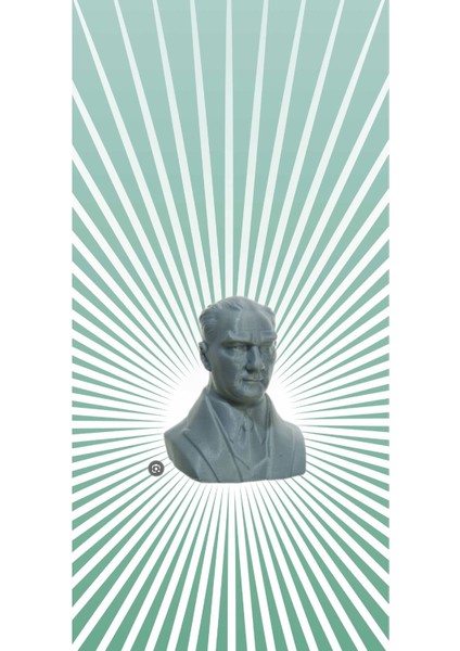 Gri Plastik Atatürk Heykeli Biblo 8 x 6 cm Özel Tasarım