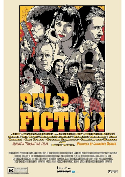 Pulp Fiction (1994) 8 (Folyo / Afiş / Poster) 5233 ( 35 cm x 50 cm )