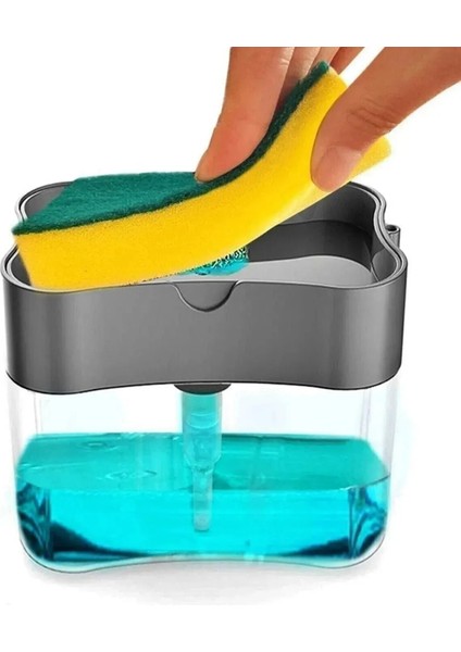 Pompalı Sıvı Sabunluk | Sünger Hazneli Sıvı Sabunluk 650 ml Kapasiteli