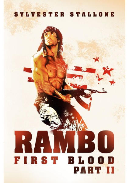 Rambo First Blood Part II (1985) (Folyo / Afiş / Poster) 5292 ( 35 cm x 50 cm )