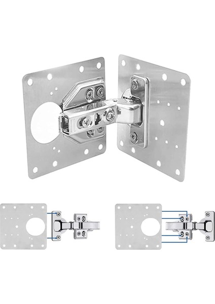 2 Adet, Mobilya Menteşe Onarım Braket Kiti, Dolap Menteşesi, Tamir Sacı, Paslanmaz Çelik, fırsatları