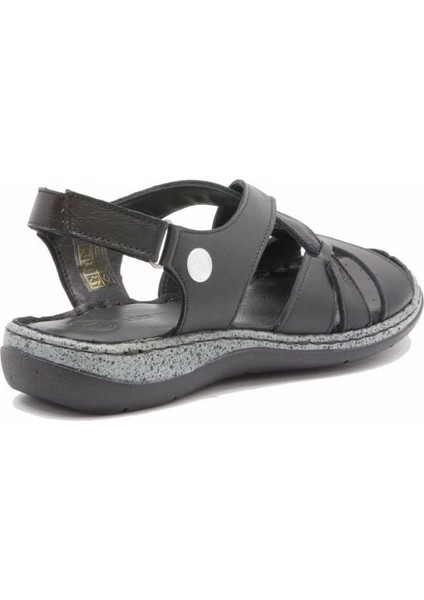 D25YS-2535 Kadın Deri Comfort Sandalet Siyah indirimleri
