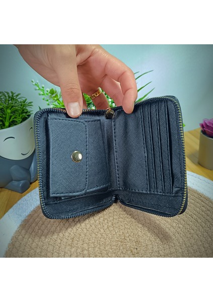 Örgü Desen Fermuarlı Genç Çocuk Kadın Casual Cüzdan