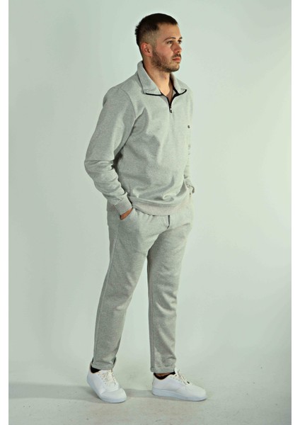 Pike Yarım Fermuar Sweat Açık Gri modelleri
