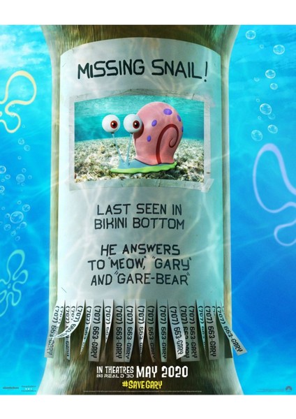 The Spongebob Movie Sponge On The Run (2020) 1 (Folyo / Afiş / Poster) 7899 ( 35 cm x 50 cm )