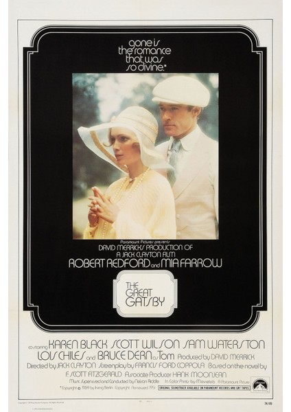 The Great Gatsby (1974) (Folyo / Afiş / Poster) 7080 ( 35 cm x 50 cm )