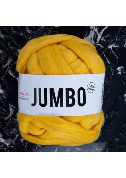 Jumbo Sarı Dev Yün El Örgü İpi - J5