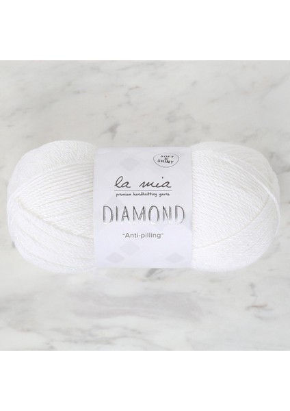 Diamond Beyaz El Örgü İpi - L001 - 33721