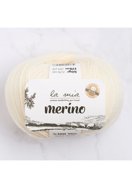 Merino Krem El Örgü İpi - L081 - 33776