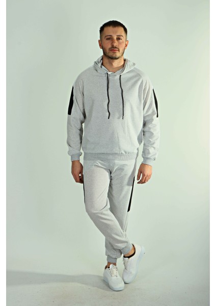 2 Iplik Garneli Kapşonlu Takım Açık Gri modelleri