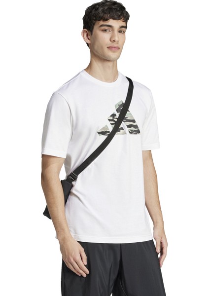 Adidas M C Camo Logo T Tişört Beyaz JI6770