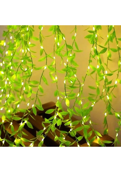 Vıp Kalite Salkım Yaprak LED Işık Gün Işığı LED Salkım Sarmaşık LED Işık 3x1 Metre 180 LED Modlu