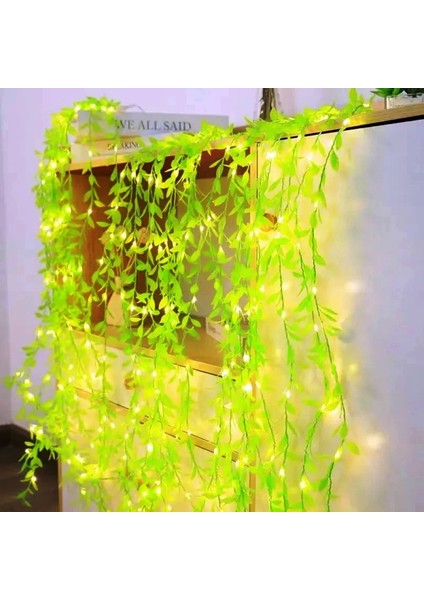 Vıp Kalite Salkım Yaprak LED Işık Gün Işığı LED Salkım Sarmaşık LED Işık 3x1 Metre 180 LED Modlu