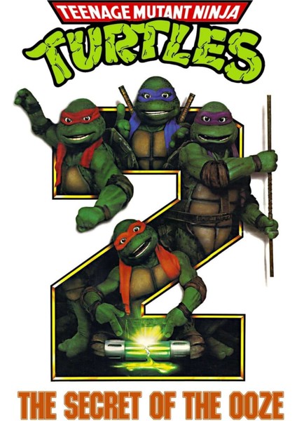 Ninja Turtles II The Secret Of The Ooze 1991 6 Poster Afiş ( 35 x 50 cm )