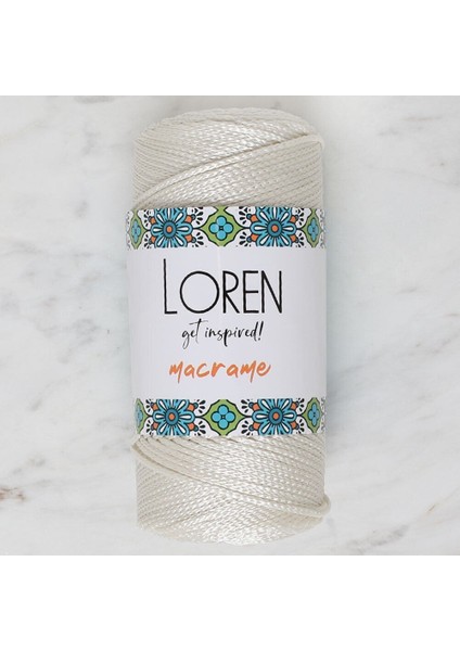 Macrame Krem El Örgü İpi - RM 010 - 34325