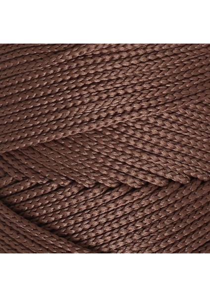 Polyester Soft Macrame Kahverengi El Örgü İpi- LM032 - 34438