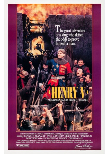Henry V (1989) ( Folyo ) - Afiş - POSTER-3481 ( 50 cm x 70 cm )