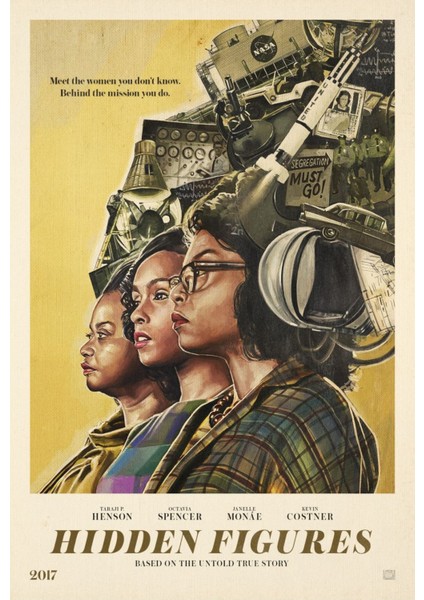 Hidden Figures (2016) ( Folyo ) - Afiş - POSTER-3500 ( 50 cm x 70 cm )