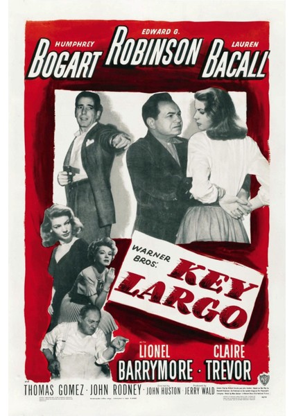 Key Largo (1948) 1 ( Folyo ) - Afiş - POSTER-4131 ( 50 cm x 70 cm )