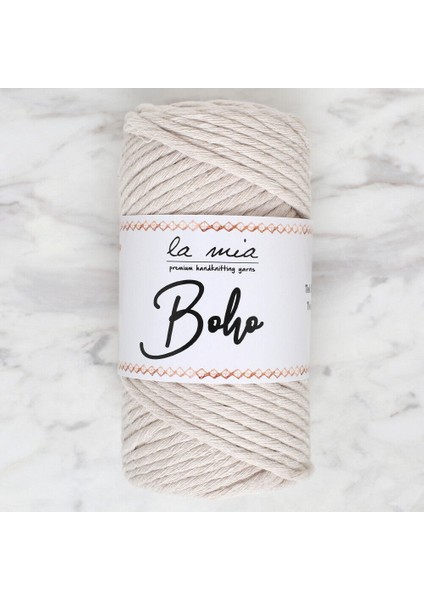 Boho Krem Büküm Makrome ipi - L002 - 33983