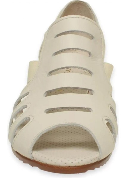 D25YS-2740 Kadın Deri Dolgu Topuklu Sandalet Bej modelleri