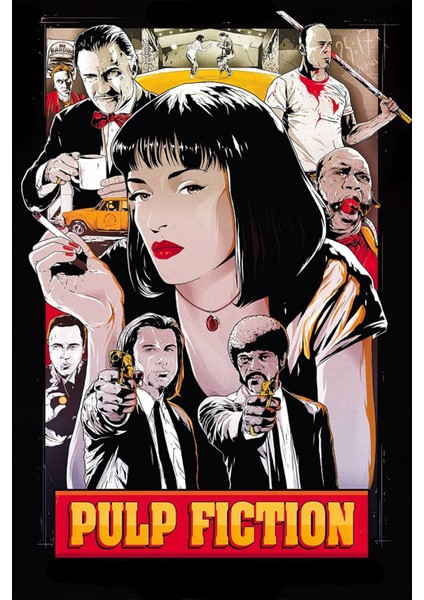 Pulp Fiction (1994) 6 Afiş - Poster ( Folyo ) - Afiş - POSTER-5230 ( 50 cm x 70 cm )