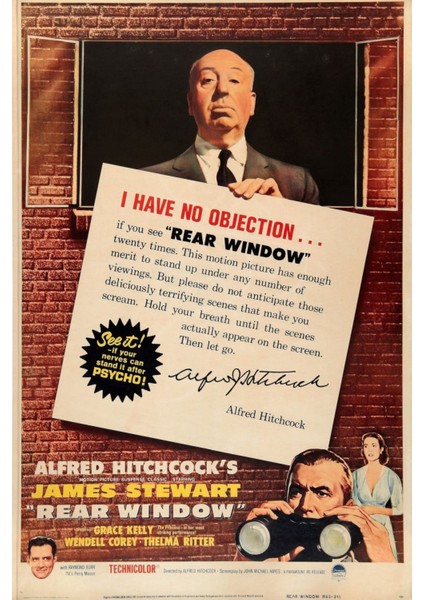 Rear Window (1954) 3 Afiş - Poster ( Folyo ) - Afiş - POSTER-5339 ( 50 cm x 70 cm )