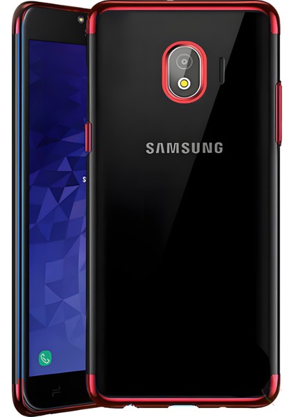 Galaxy J4 Kılıf Dört Köşeli Lazer Silikon Kılıf