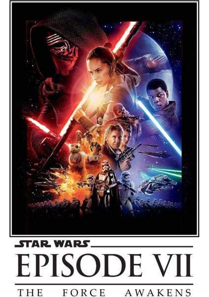 Star Wars The Force Awakens (2015) 12 (Folyo / Afiş / Poster) 6138 ( 50 cm x 70 cm )