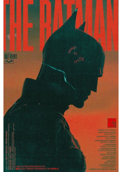 The Batman (2022) 0013 (Folyo / Afiş / Poster) 6575 ( 50 cm x 70 cm )