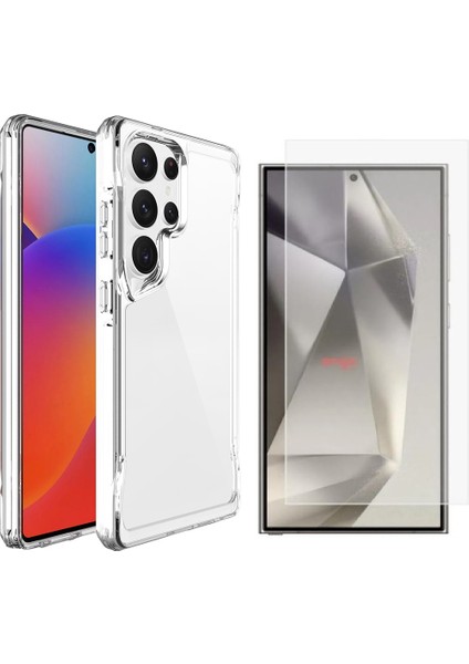 Samsung Galaxy S25 Ultra Kılıf Zore T-Max Kapak + Zore Micro Nano Ekran Koruyucu