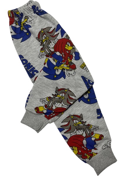 Erkek Çocuk Iki Iplik Şardonlu Sonic Desenli Eşofman Takımı modelleri