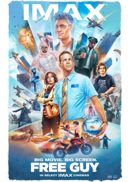 Free Guy (2021) 2 ( Folyo ) - Afiş - POSTER-2921 ( 70 cm x 100 cm )