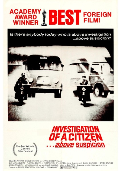 Investigation Of A Citizen Above Suspicion (1970) (Folyo / Afiş / Poster) 3825 ( 70 cm x 100 cm )