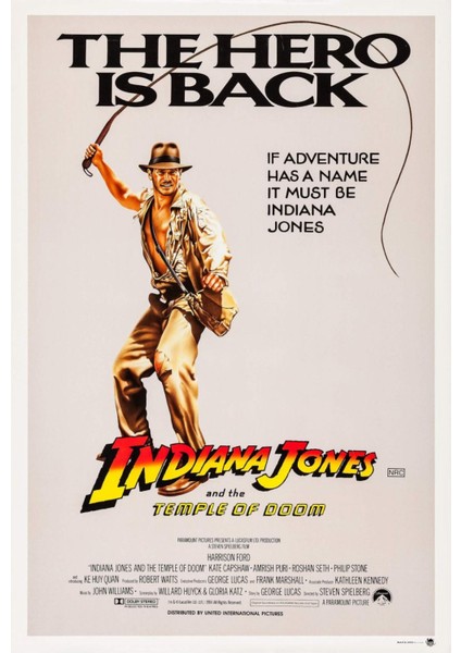 Indiana Jones And The Temple Of Doom (1984) 2 (Folyo / Afiş / Poster) 3770 ( 70 cm x 100 cm )