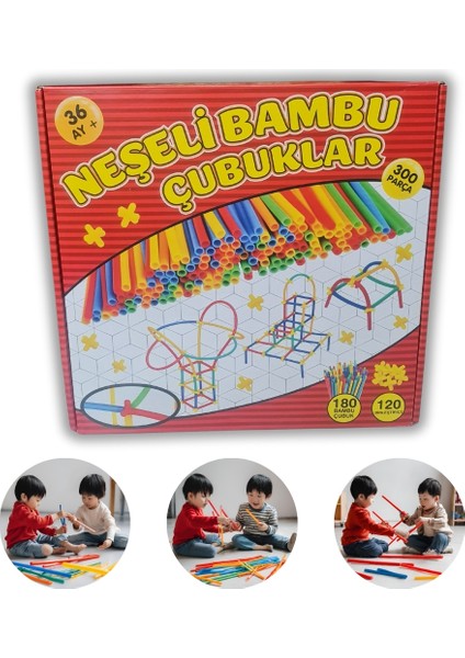 Eğlenceli Bambu Çubuklar 300 Parça