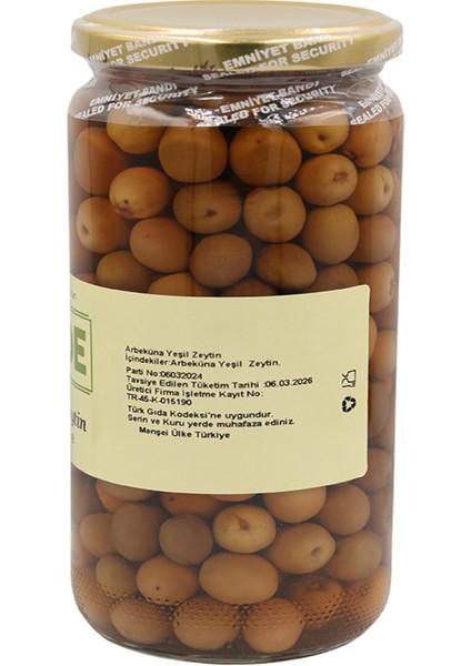 Gurme x 3 Kavanoz Yeşil Zeytin 300 gr