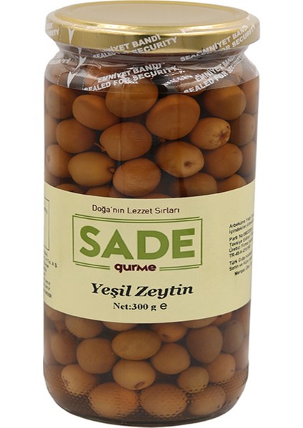 Gurme x 3 Kavanoz Yeşil Zeytin 300 gr
