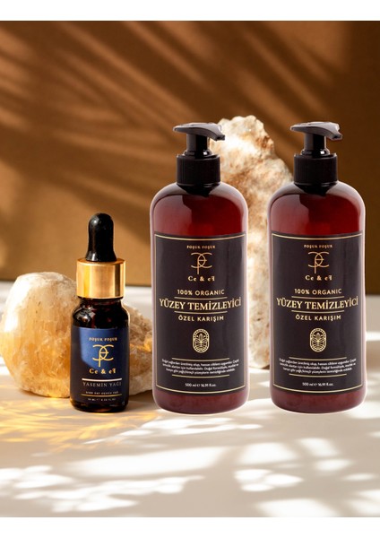 2 Adet Organik Yüzey Temizleyici (2x500 ml) + 1 Adet Yasemin Yağı (10ml)