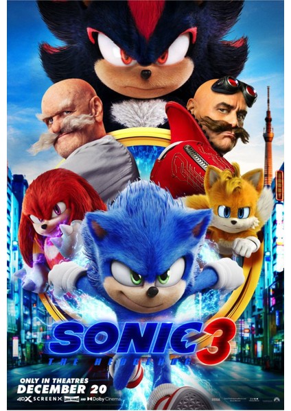 Sonic The Hedgehog 3 (2024) 0008 (Folyo / Afiş / Poster) 5847 ( 70 cm x 100 cm )