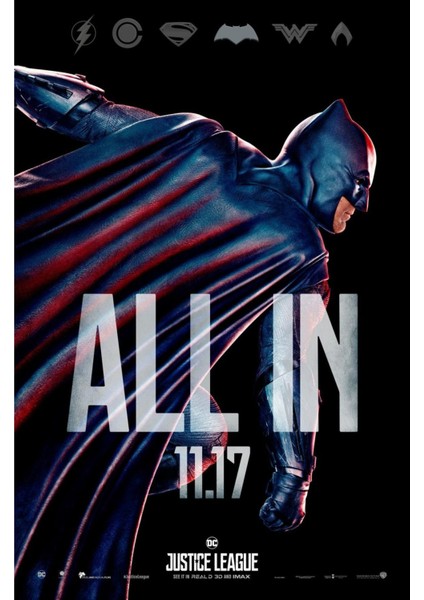 Justice League (2017) 1 (Folyo / Afiş / Poster) 4071 ( 70 cm x 100 cm )