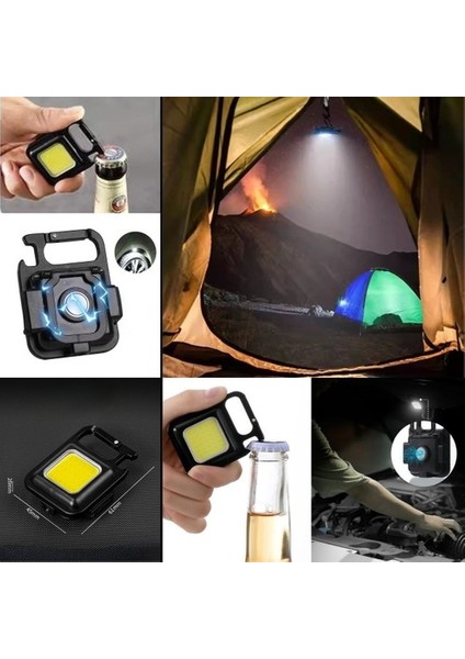 30 Ledli Mıknatıslı Mini Anahtarlık Flash Kamp Lambası
