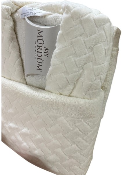 Banyo Çeyiz Seti, Pamuk Bornoz Takımı, 8 Parça Aile Bornoz Seti, Havlu & Havlu Seti (Mor-Krem) indirimleri