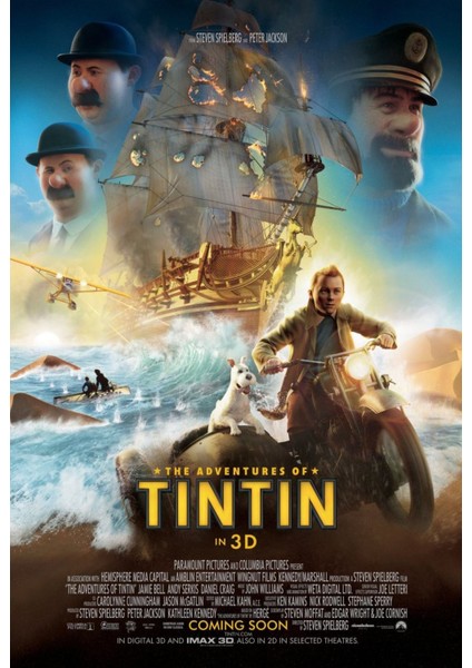 The Adventures Of Tintin The Secret Of The Unicorn (2011) 1 (Folyo / Afiş / Poster) 6508 ( 70 cm x 100 cm )
