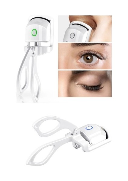 Silikon Uçlu Elektrikli Kirpik Kıvırıcı 2 Sıcaklık Modlu USB Şarjlı Kolay Rimel Kirpik Bigudisi modelleri