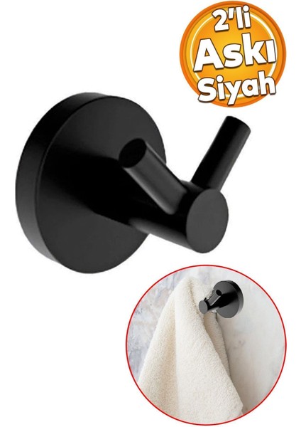 Proje Paslanmaz Max Askılık Ikili Pimli Mat Siyah